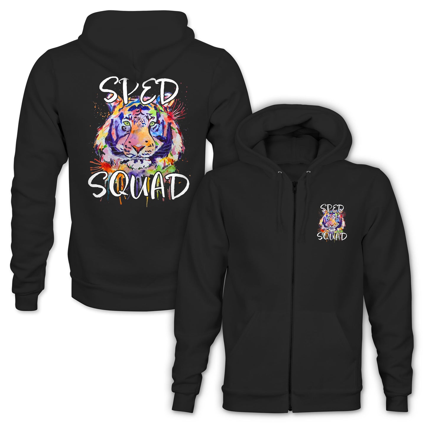 Unisex Full Zip Hoodie: Sped Squad