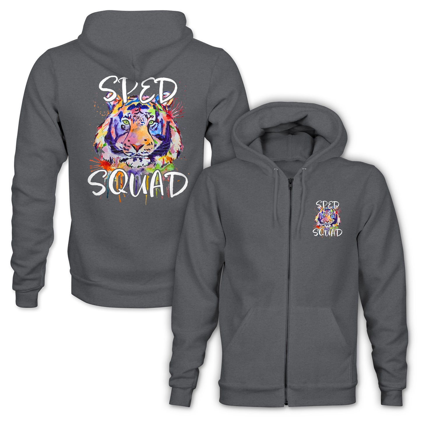 Unisex Full Zip Hoodie: Sped Squad