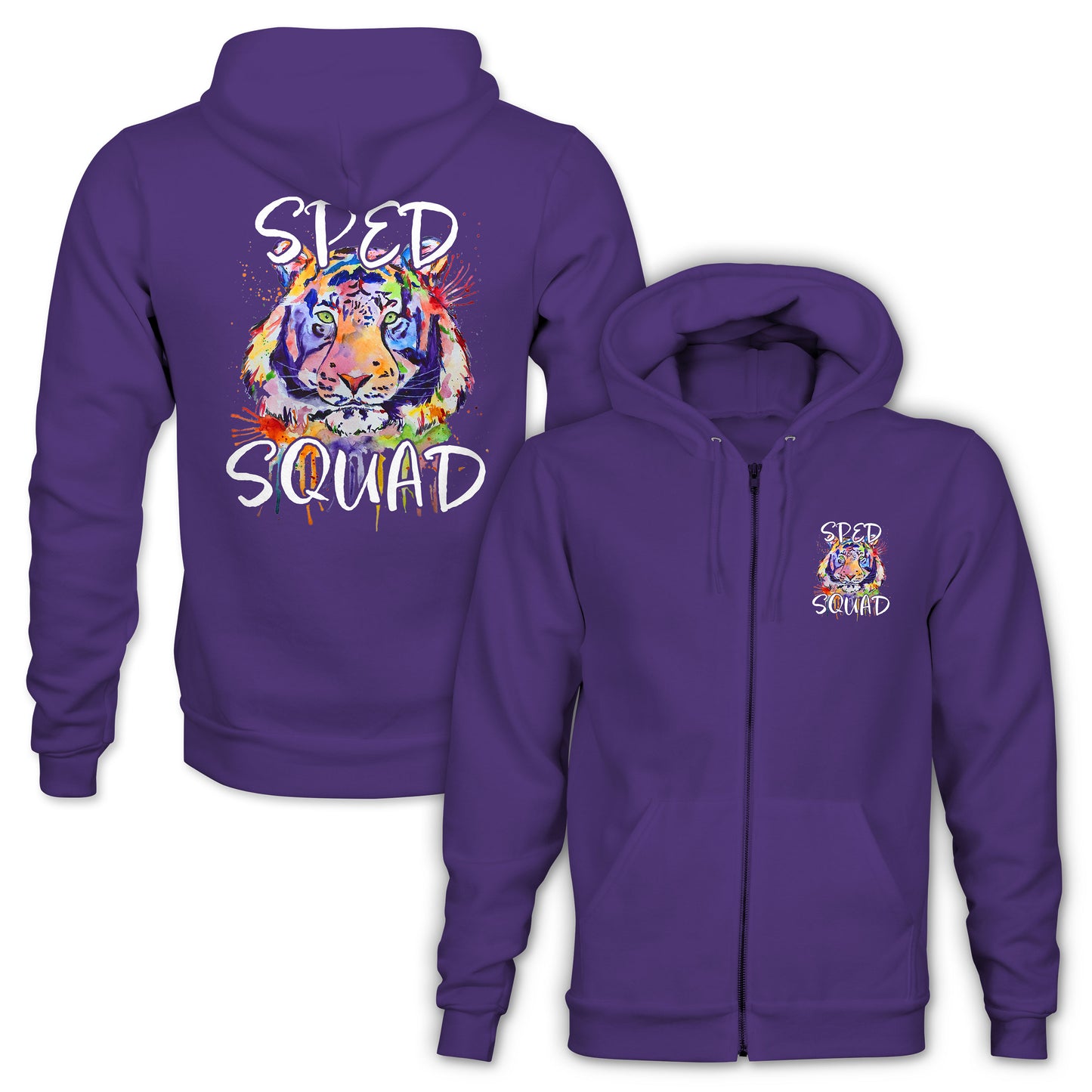 Unisex Full Zip Hoodie: Sped Squad