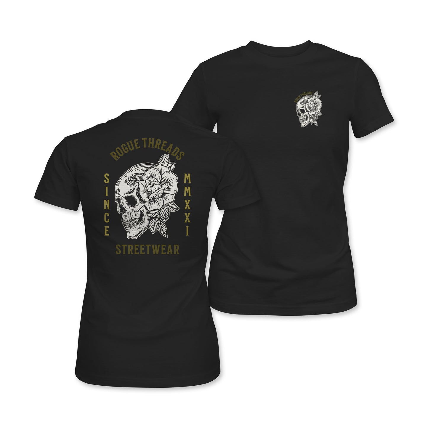 Skull and Rose Streetwear T-Shirt (Women)
