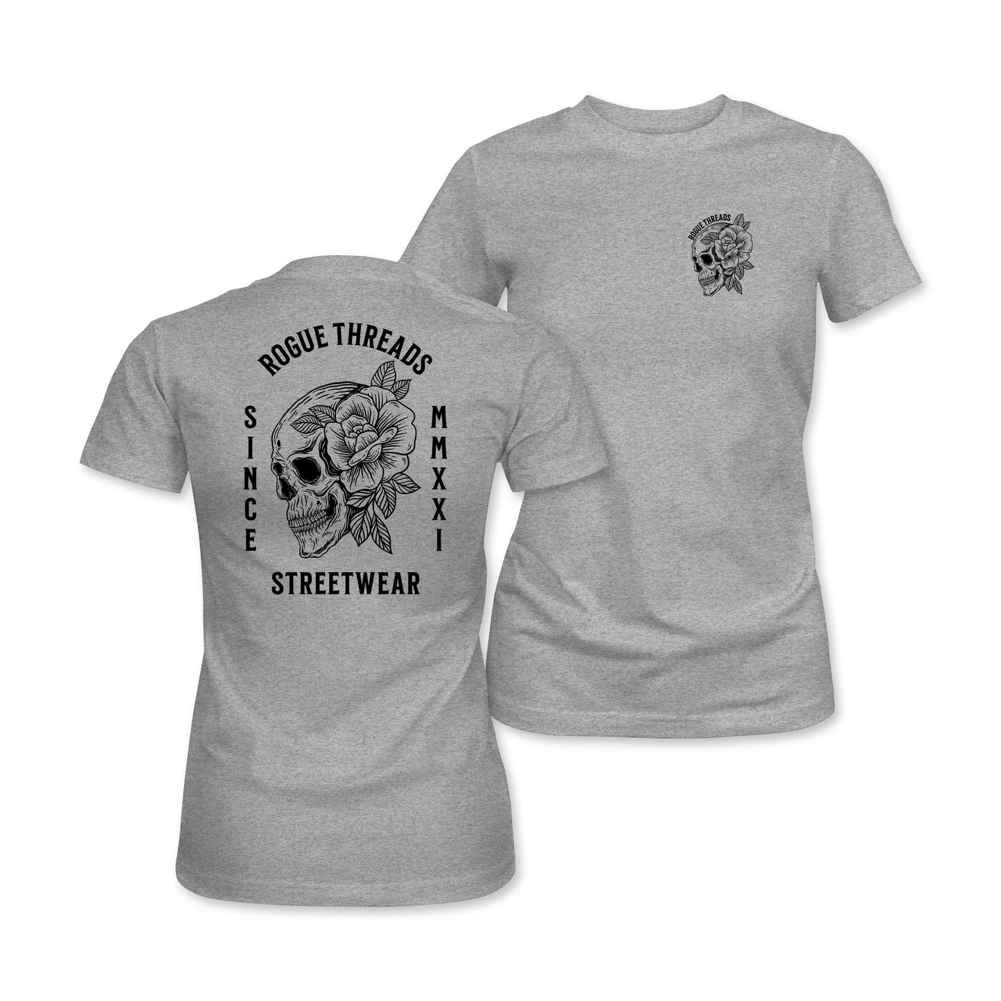 Skull and Rose Streetwear T-Shirt (Women)