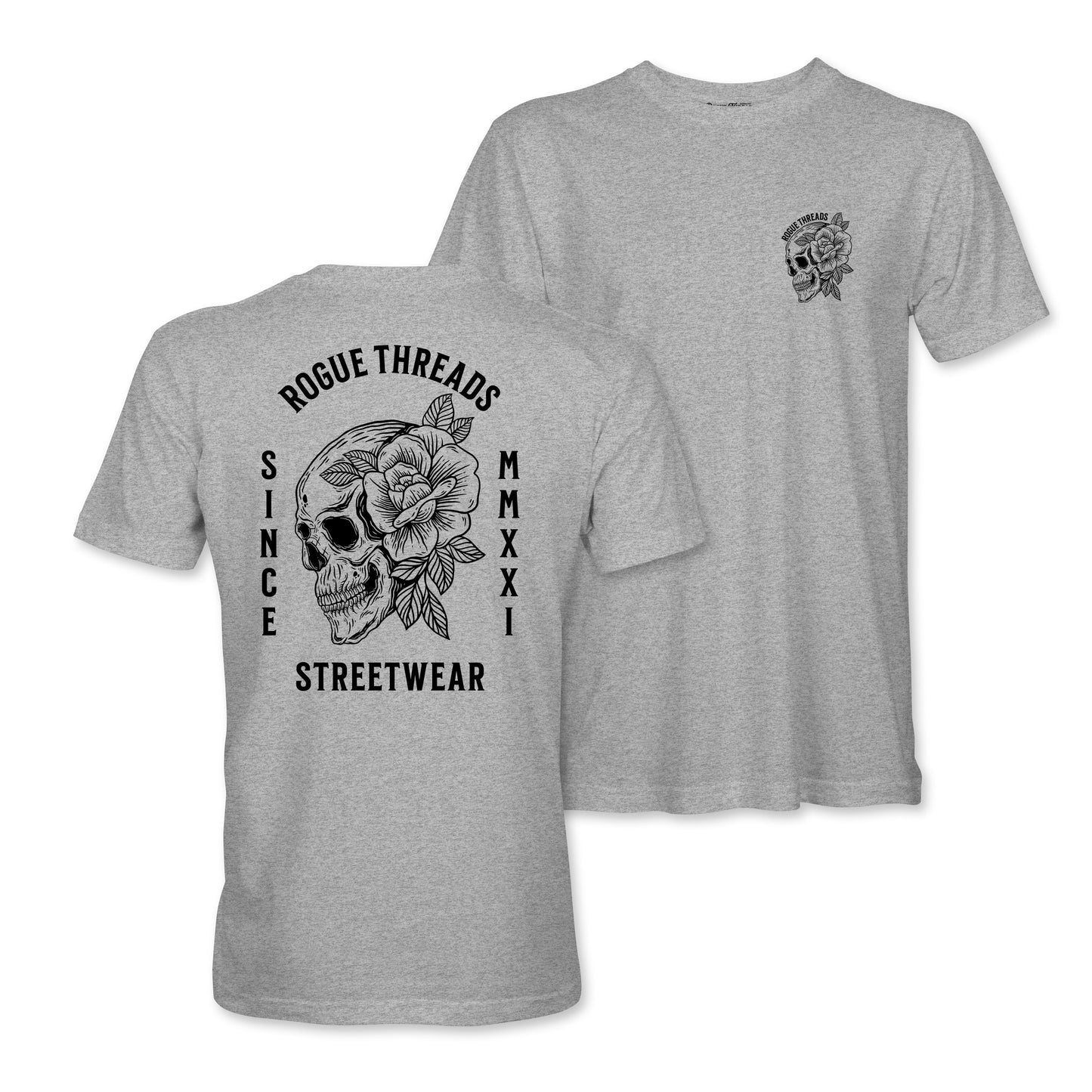 Skull and Rose Streetwear T-Shirt (Men)