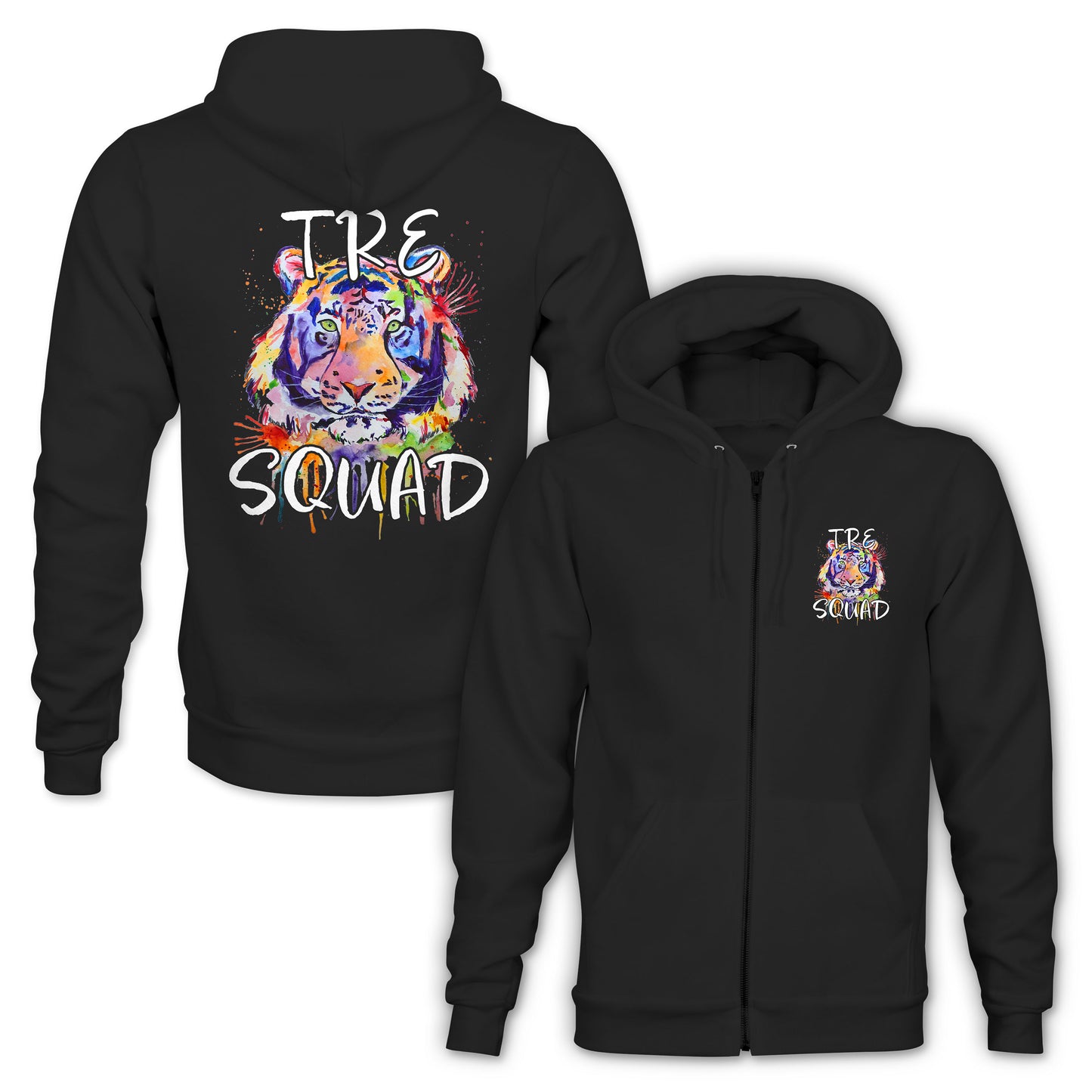 Unisex Full Zip Hoodie: TRE Squad