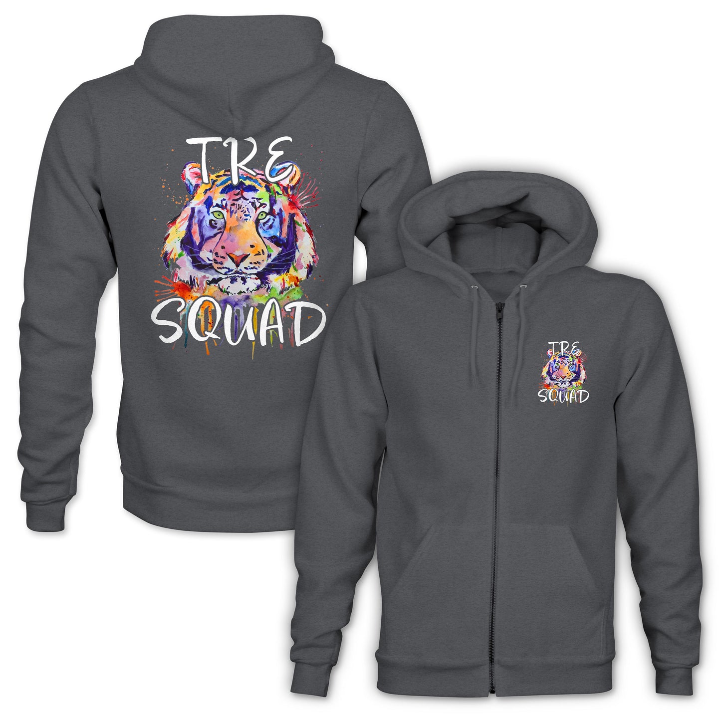 Unisex Full Zip Hoodie: TRE Squad