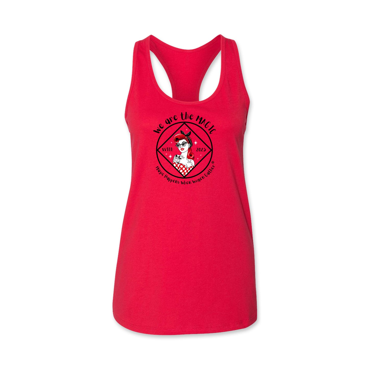 Women's Racerback Tank Top (Magic Happens)