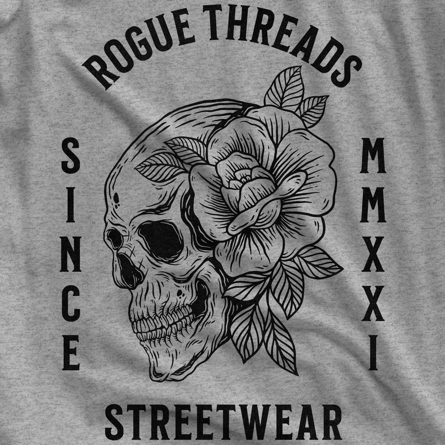 Skull and Rose Streetwear T-Shirt (Men)