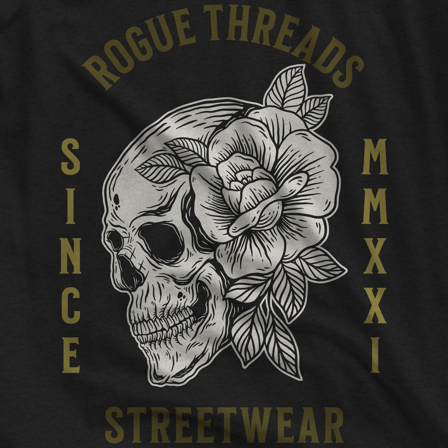 Skull and Rose Streetwear T-Shirt (Men)