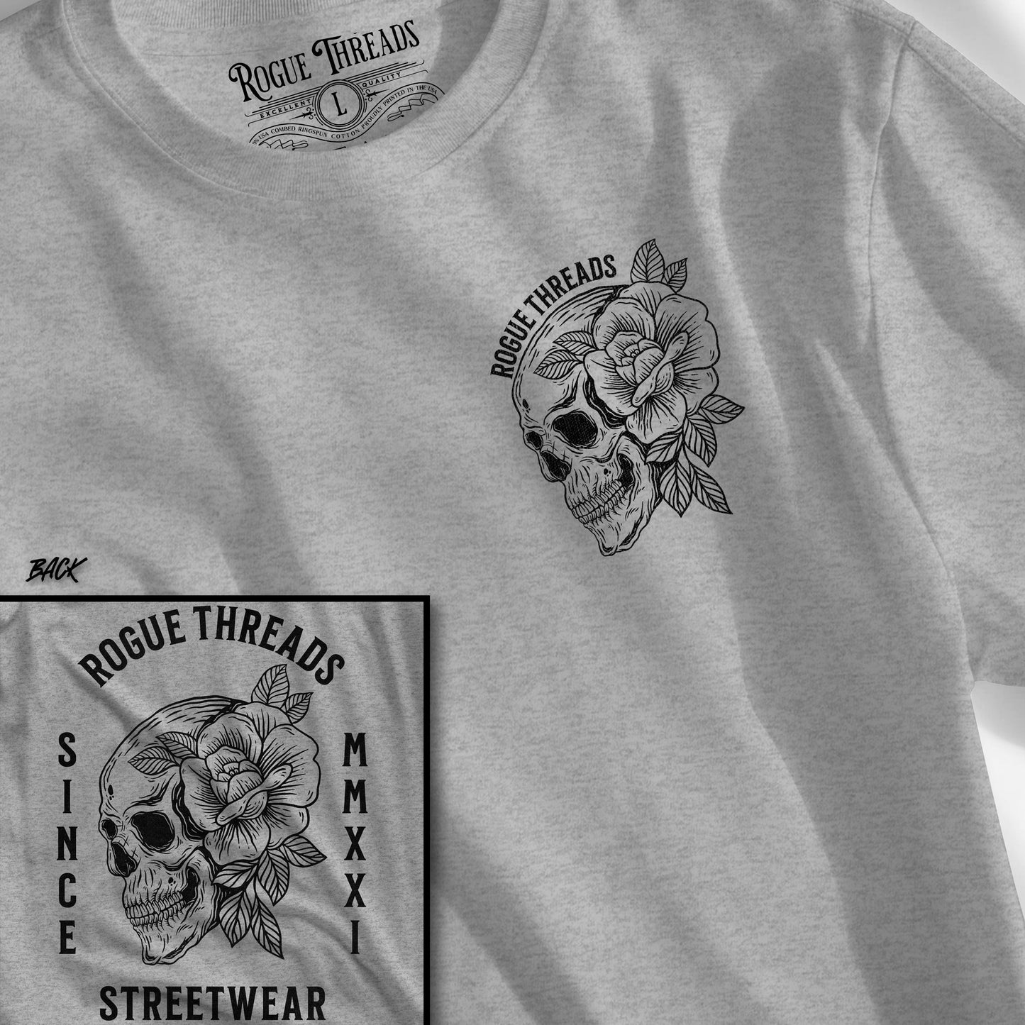 Skull and Rose Streetwear T-Shirt (Women)