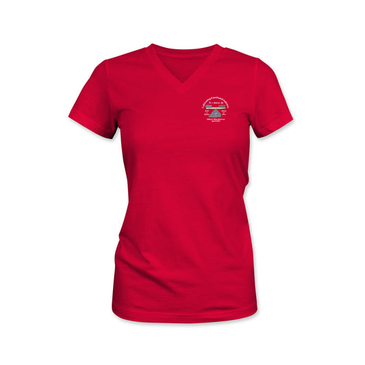 Women's Relaxed Fit V-Neck T-Shirt (St Rita's Retreat)