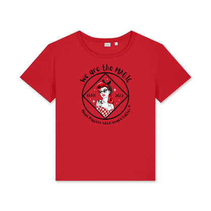 Women's Scoop Neck T-Shirt (Magic Happens)