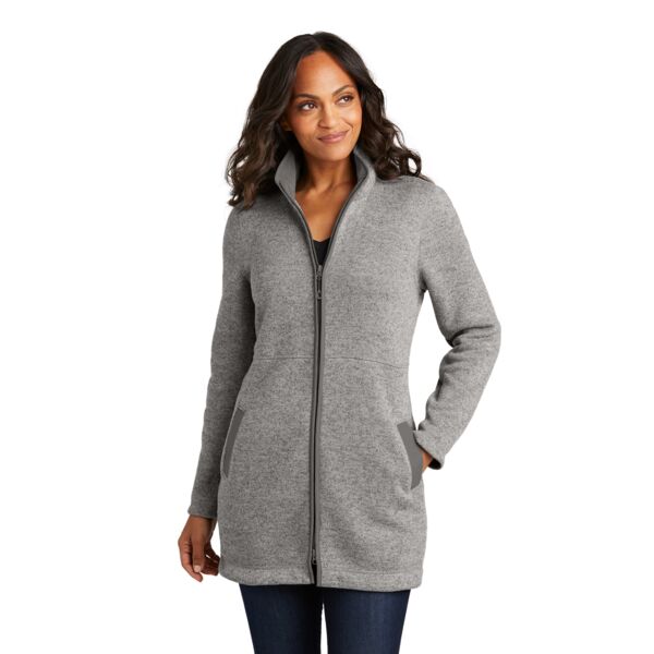 Women's Arc Sweater Fleece Long Jacket Thumbnail