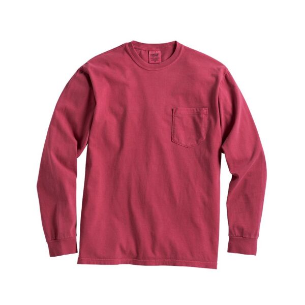 Unisex Garment-Dyed Heavyweight Long Sleeve Pocket T-Shirt Thumbnail